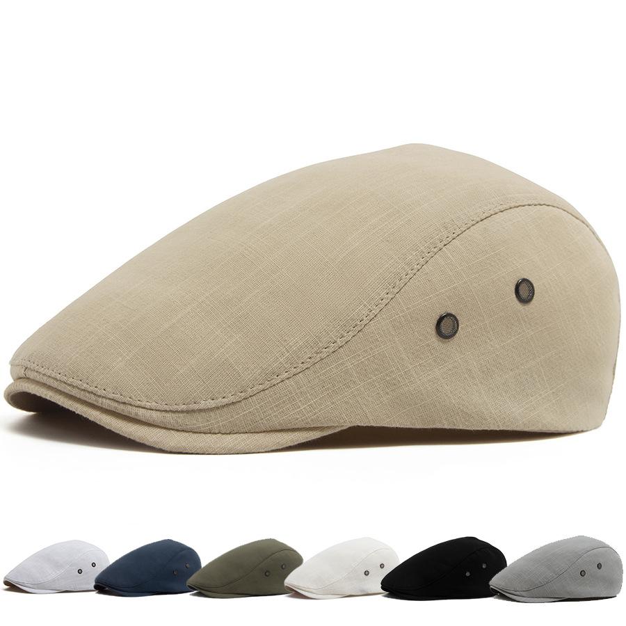 Lightweight Linen Vintage Breathable Cap for Men; Summer Casual Beret for Men; Sun-protective Baseball Cap for Women