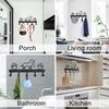 Metal Paw Pet Dog Hanger with 5 Hooks - Wall Rack for Coats, Keys, Leashes, Towels, and More, Iron Art Organizer
