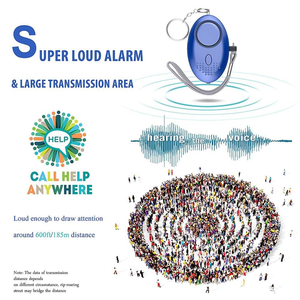130dB Self Defense Alarm Anti-wolf Girl Child Women Security Protect Alert Personal Safety Scream Loud Emergency Alarm Keychain 3