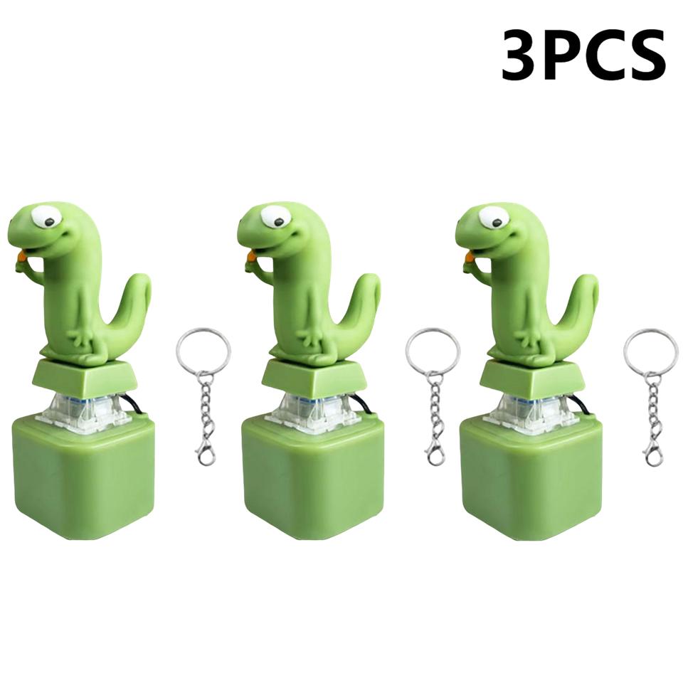 1/2/3PCS 2025 New Adults Keyboard Clicker Lizards Fidget Toys Fun Rechargeable Keychain With Sound Portable Stress Reliever