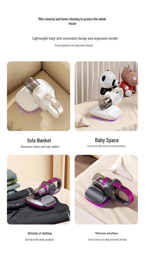 Compact High-Suction Wireless Handheld Vacuum Cleaner – 3-in-1 Portable for Home and Bedding