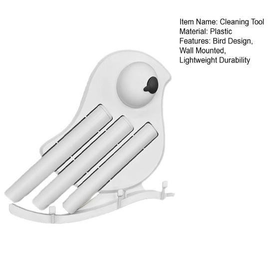 5 in 1 Bathroom Cleaning Tool Storage Rack Bird Design Wall-Mounted Organizer with 5 Cleaning Tools Bathroom Supplies