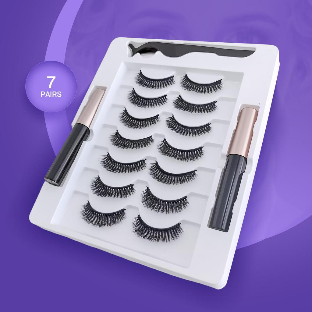 New Invisible Magnetic Eyeliner Liquid False Eyelashes - Celebrity Recommended, No Sagging, Easy To Wear