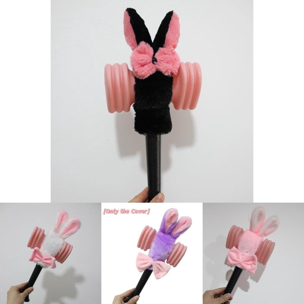 Koreański Różowy Podpórka Światło Pokrowiec Pluszowe Otoczenie Lisa Świecący Patyk Czarny