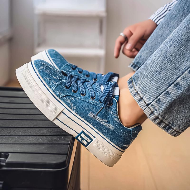 Men 's Casual Four Seasons Fashion Canvas Skateboarding Students Comfortable Sneakers Boys Trending Soft Sole Breathable Shoes