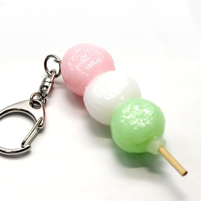 Accessoires Coco Chaque fois que vous le voyez, votre estomac gargouille Boulette tricolore Échantillon de nourriture Porte-clés Mignon Intéressant Cadeau Souvenir 131OK