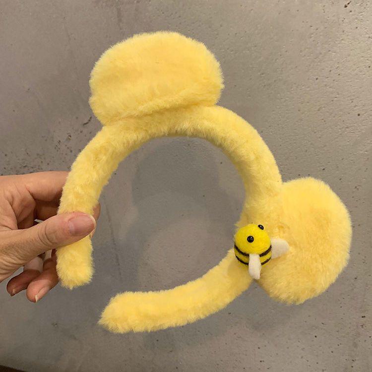 Cartoon Plush Headband: Cute Hair Accessory for Women & Kids, Perfect for Face Washing