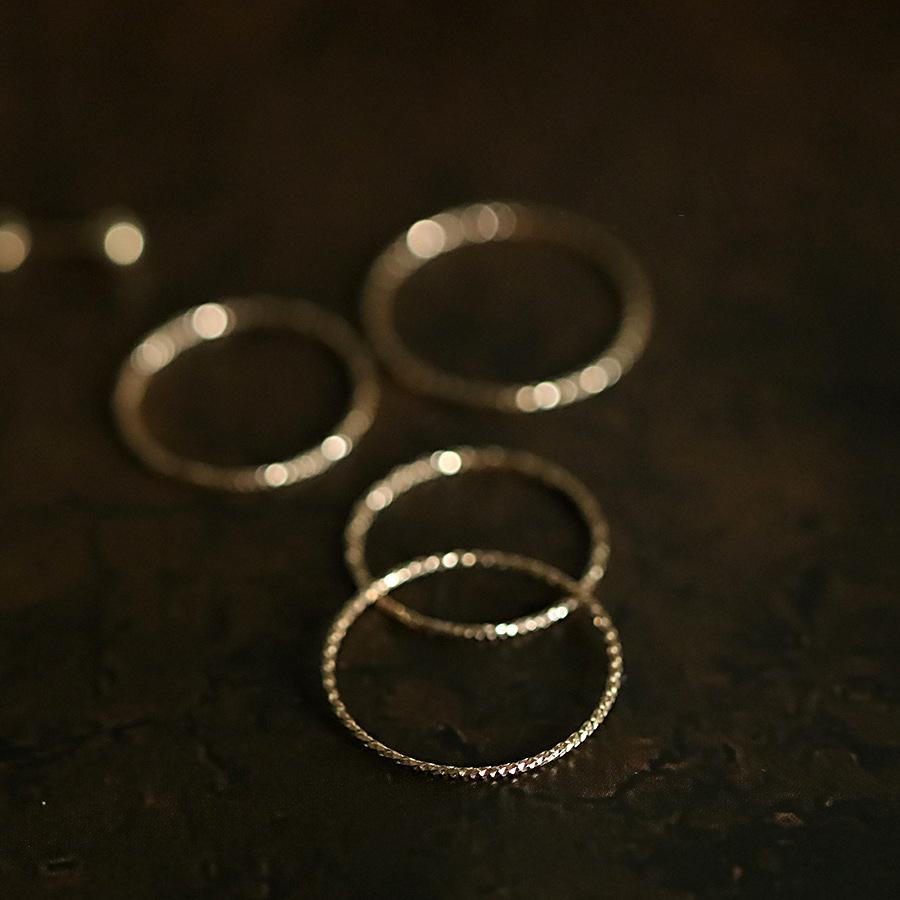 925 Sterling Silver Plated 14K Gold Minimalist Thin Ring for Women  Korean Fashionable Stacked Ring 4&Gold