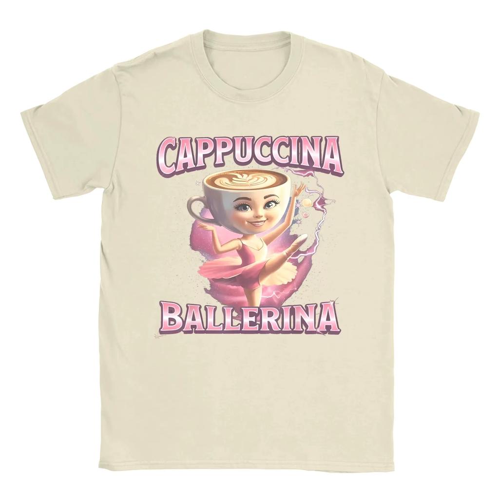 T-shirts Drôles Cappuccina Ballerine Danseur Cappuccino Café Femmes T-shirt Harajuku Été T-shirts vêtements vintage gothique