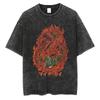 Washed Anime Naruto Graphic Oversized T Shirt Men Women Streetwear Harajuku T-Shirt Heavy Cotton Female Male Short Sleeve Tshirt