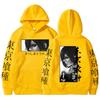 Moletom com capuz anime japonês Touka Kirishima olhos estampa moletom casual oversized moletom harajuku outono lã streetwear