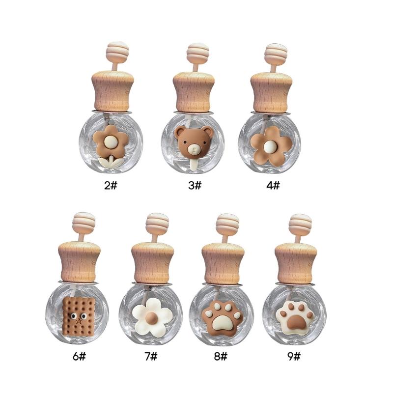 Sweet Smelling Auto Decor PerfumesClip Essential Oils Diffuser Air Freshener PerfumesHolder Empty Glass Bottle Accessory