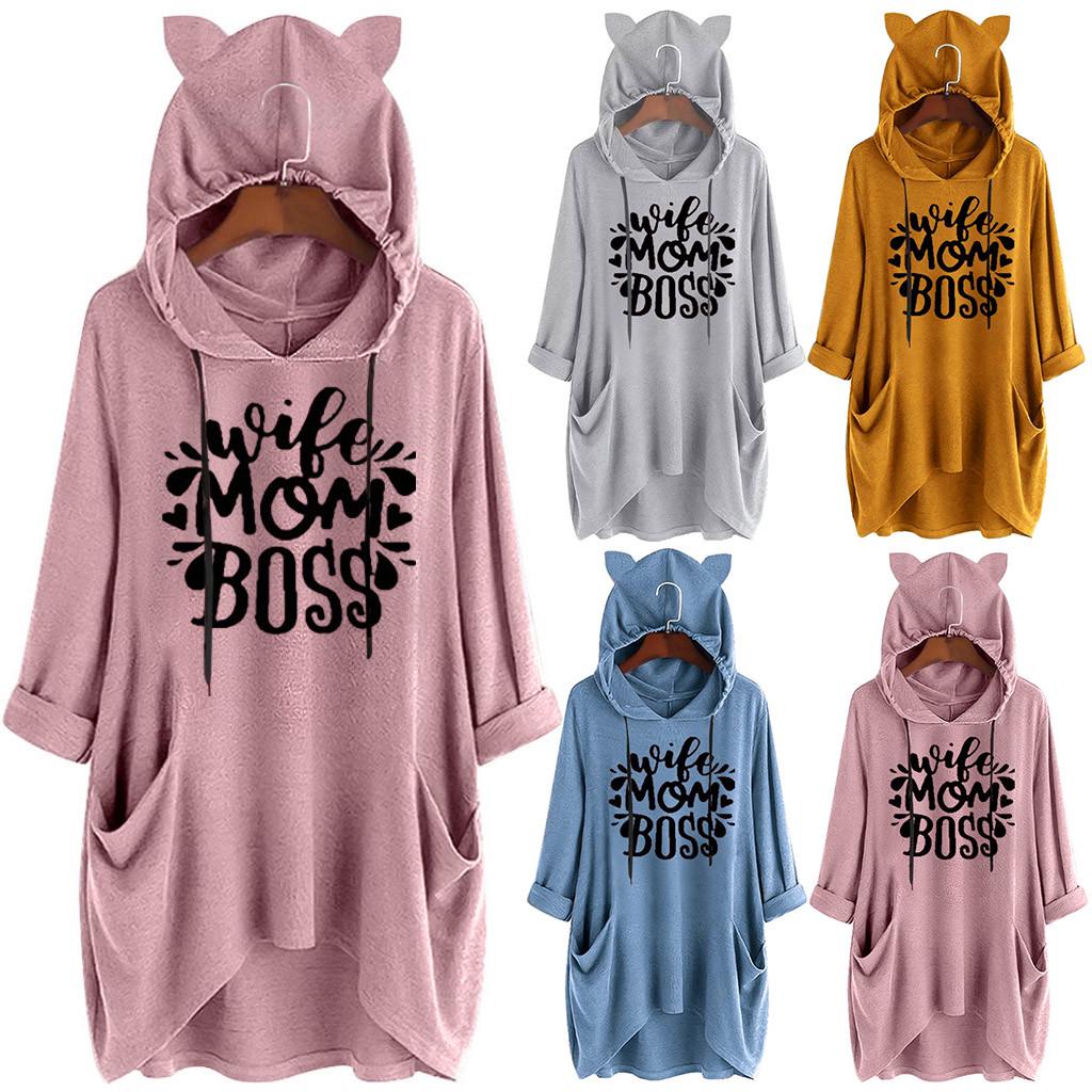 cat moletom com capuz with ears uk