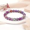 Healing Crystal Elastic Bracelet - Natural Semi-precious Bead Bracelet for Stress Relief, a Perfect Gift for Her.
