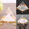 Glass Crystal Pyramid Paperweight Egyptian Meditation Crystal Pyramid  Spiritual Decor