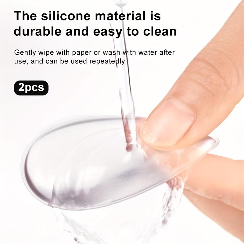 2 Pezzi Spugnetta Makeup in Silicone a Forma di Lacrima - Trasparente, Cipria Makeup in Silicone - Senza Profumo, Lattice Naturale, Riutilizzabile, Strumento di Bellezza