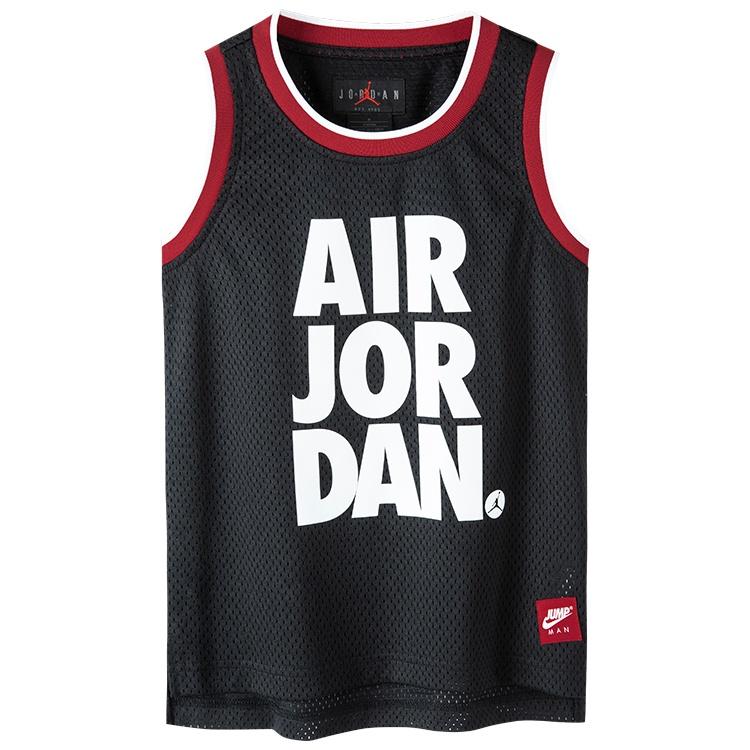 (PS) Air Jordan Mesh Jersey Black Red White Kids JD2122004GS-001 S