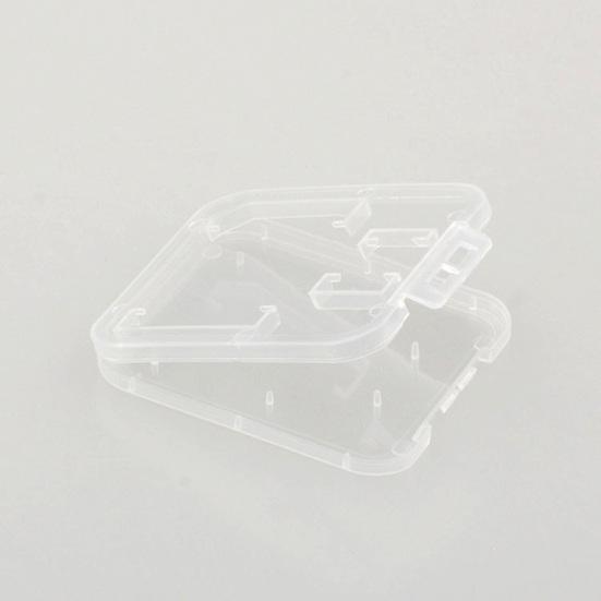 5 Pcs Clear Plastic Memory Card Case SD TF Card Storage Box Protection Holder
