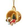 Christmas Tree Pendant Dog Animal Drop Ornament In Snow Pocket Hanging New Year Festive Party Supplies Room Decoration Xmas Gift