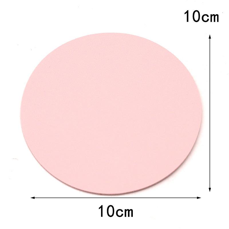 Simple Heat Insulation High Temperature Anti-perm PU Mat Dining Table Cup Pad Round Table Coaster For Glasses Geometric Coasters