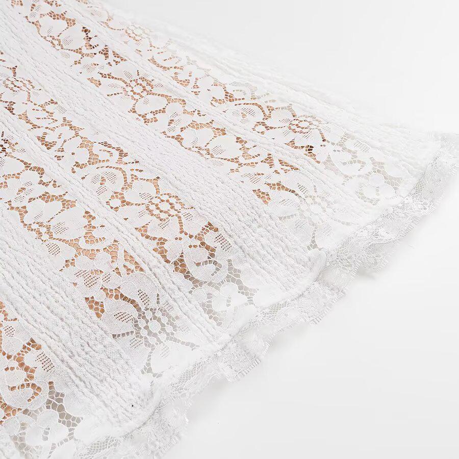 2024 Winter Collection: Women's European & American Style One-Shoulder Lace Dress