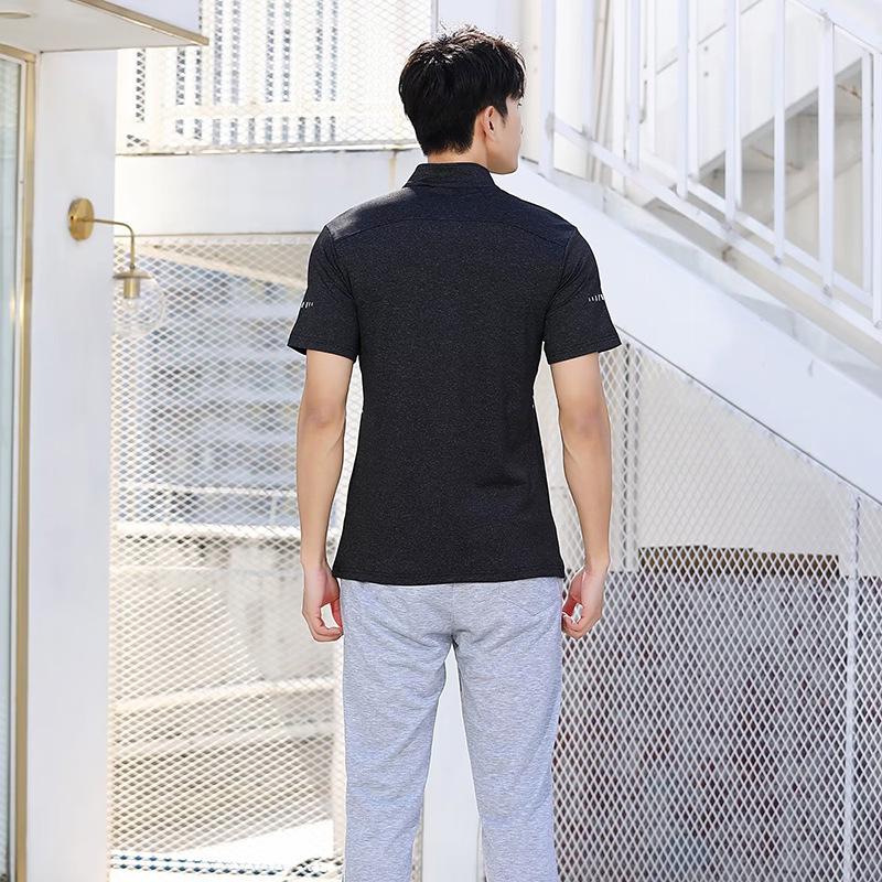 Men's Quick-Dry Half-Zip Fitness T-shirt - Summer Short Sleeve Running Top