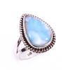 Natural Republic Larimar Gemstone 925 Solid Sterling Silver Gift Ring S.6 O7i54