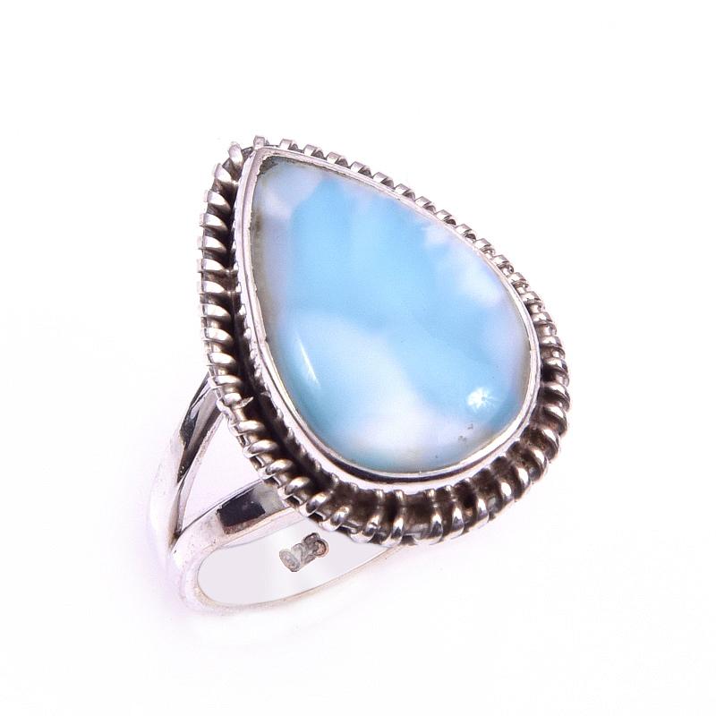 Natural Republic Larimar Gemstone 925 Solid Sterling Silver Gift Ring S.6 O7i54