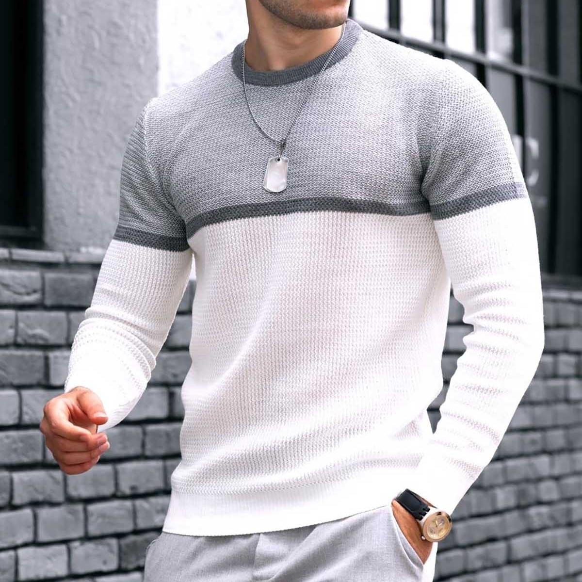 

Свитер в стиле цветных блоков