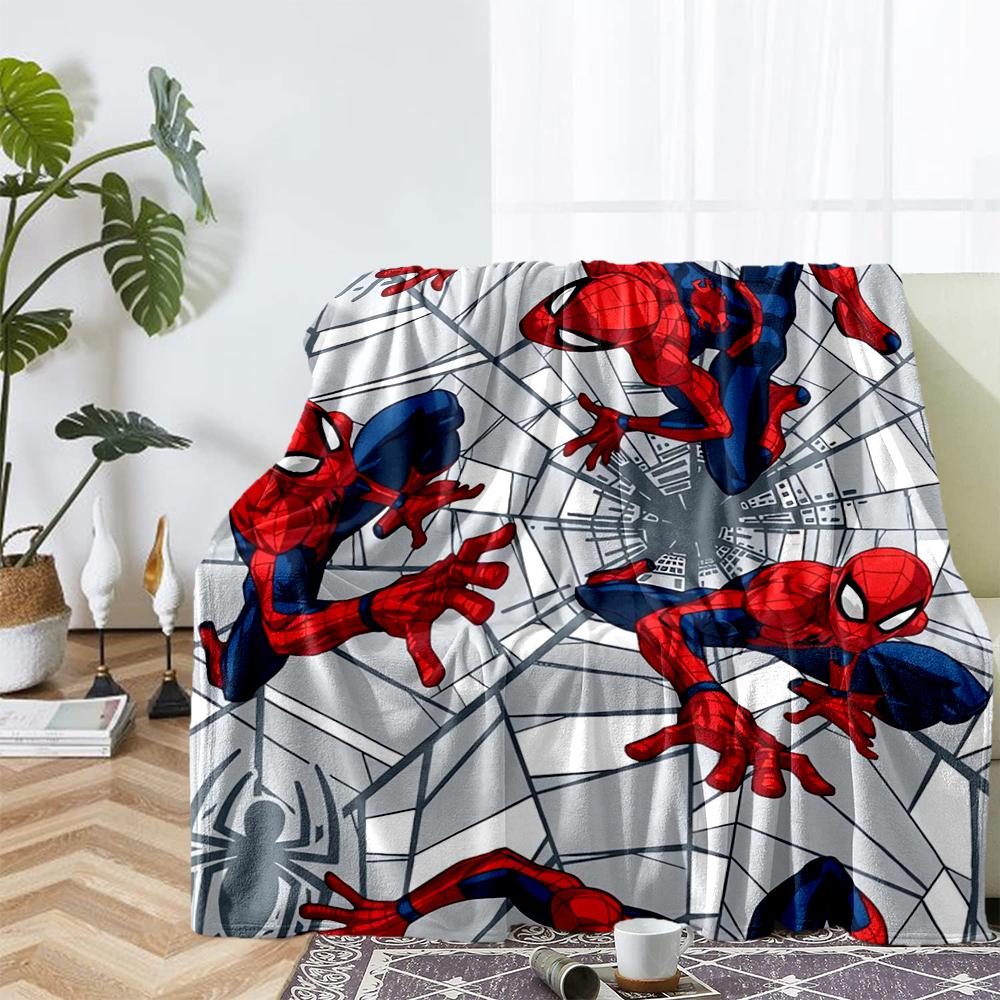 Spider Man Theme Printed Blanket - Perfect for Couch, Bed, Travel & Outdoor Use | Machine Washable, Cozy & Durable.