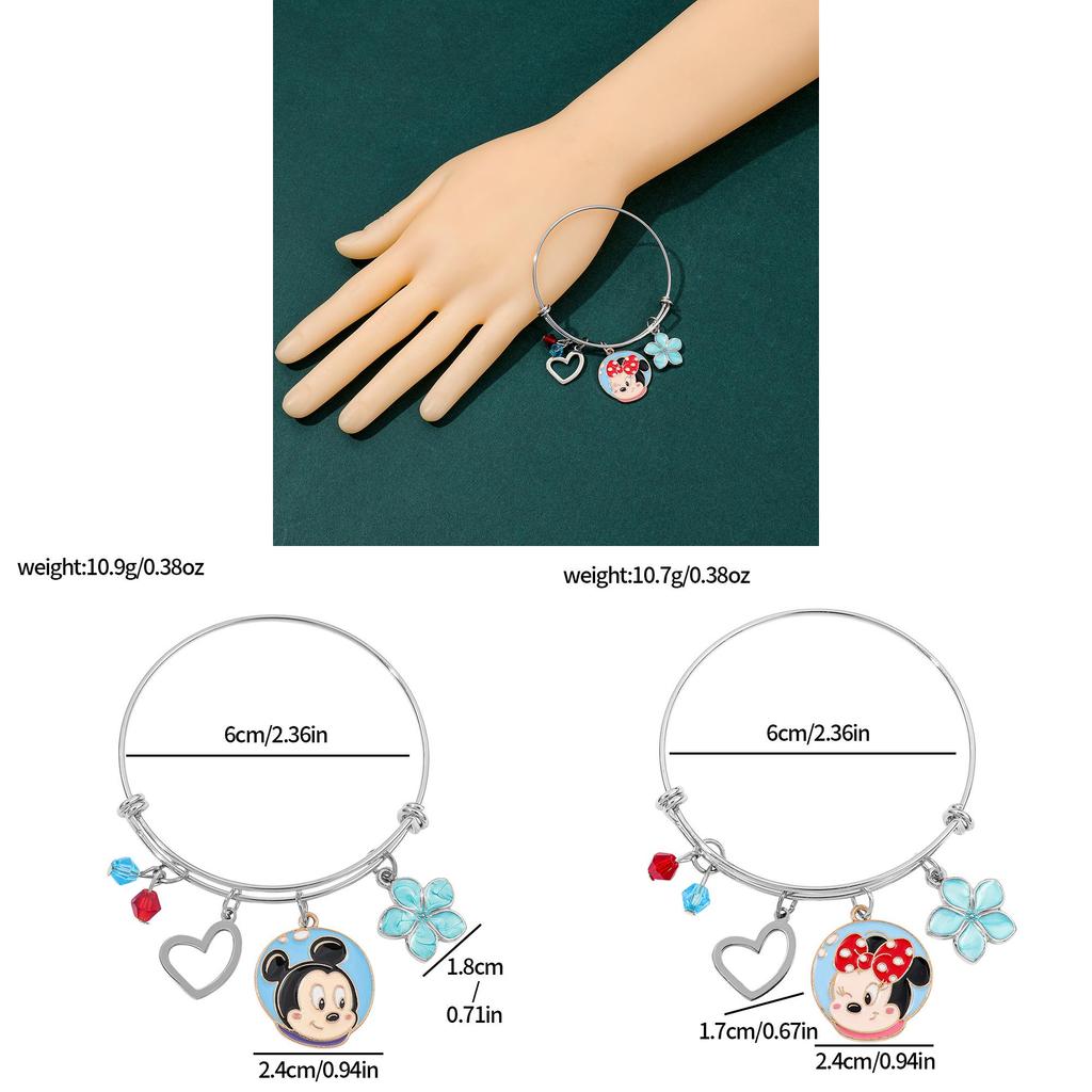 Mickey Mouse Cartoon Hand Chain Alloy Pendant Jewelry For Men Women Gift