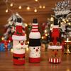 Weekly New Christmas Knit Wool Santa Wine Bottle and Table Decoration Set