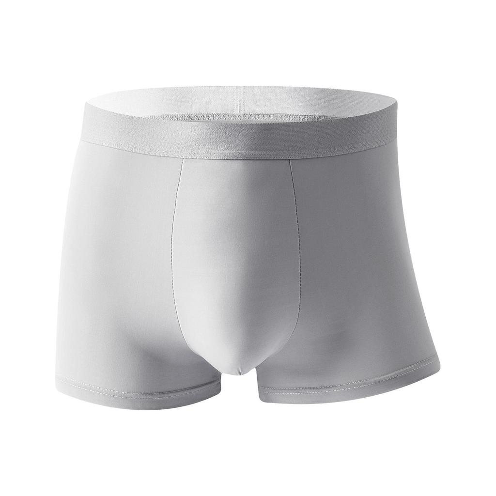 Men's Summer Ice Silk Boxer Briefs - Double Layer, Moisture-Wicking, Breathable, Lightweight, Nude-Feel, Comfortable.