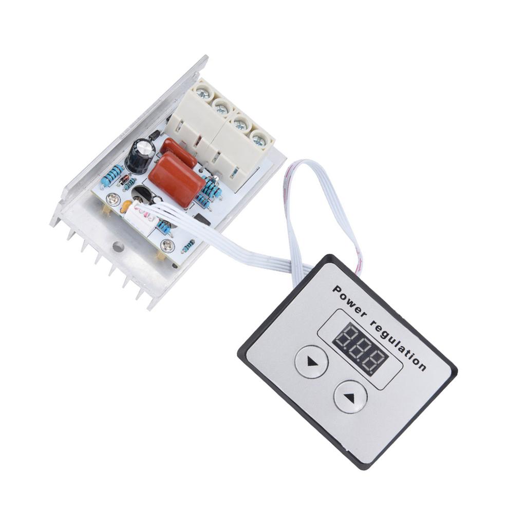 AC220V 80A 10000W Regolatore di Tensione SCR Controllo Velocità Dimmer Termostato Dissipazione del Calore per Controllo Velocità Motore