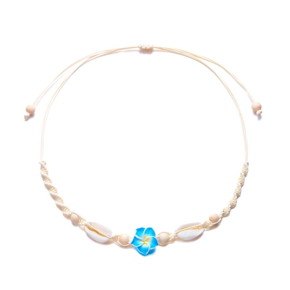 Bohemia Flower Clavicle Chain Weaving Chain Choker Fashion Shell Beads Necklace  Seaside