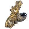 Showpiece for Home Decor Showpiece|Hippo Showpiece for Home Decorative Showpiece (Hippo Golden), 10x7 cm