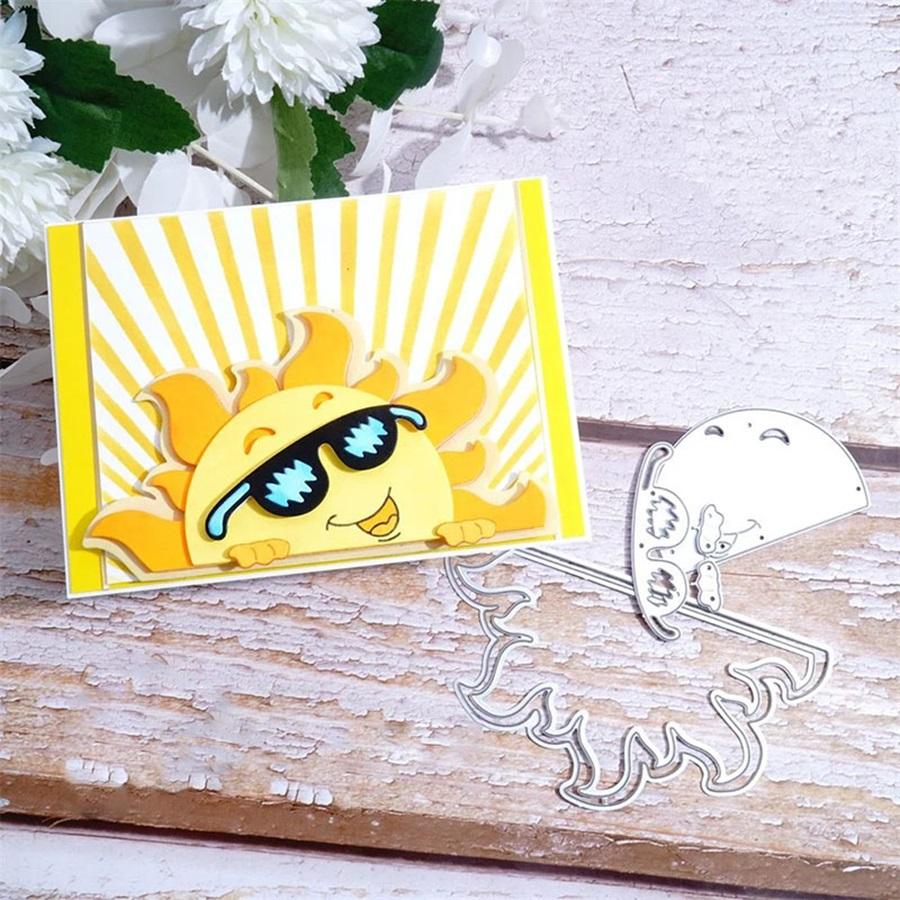 

Горящее солнце, металлические трафареты, трафареты, высечки для DIY, скрапбукинг, альбом, тиснение бумажных карт, ремесла dies