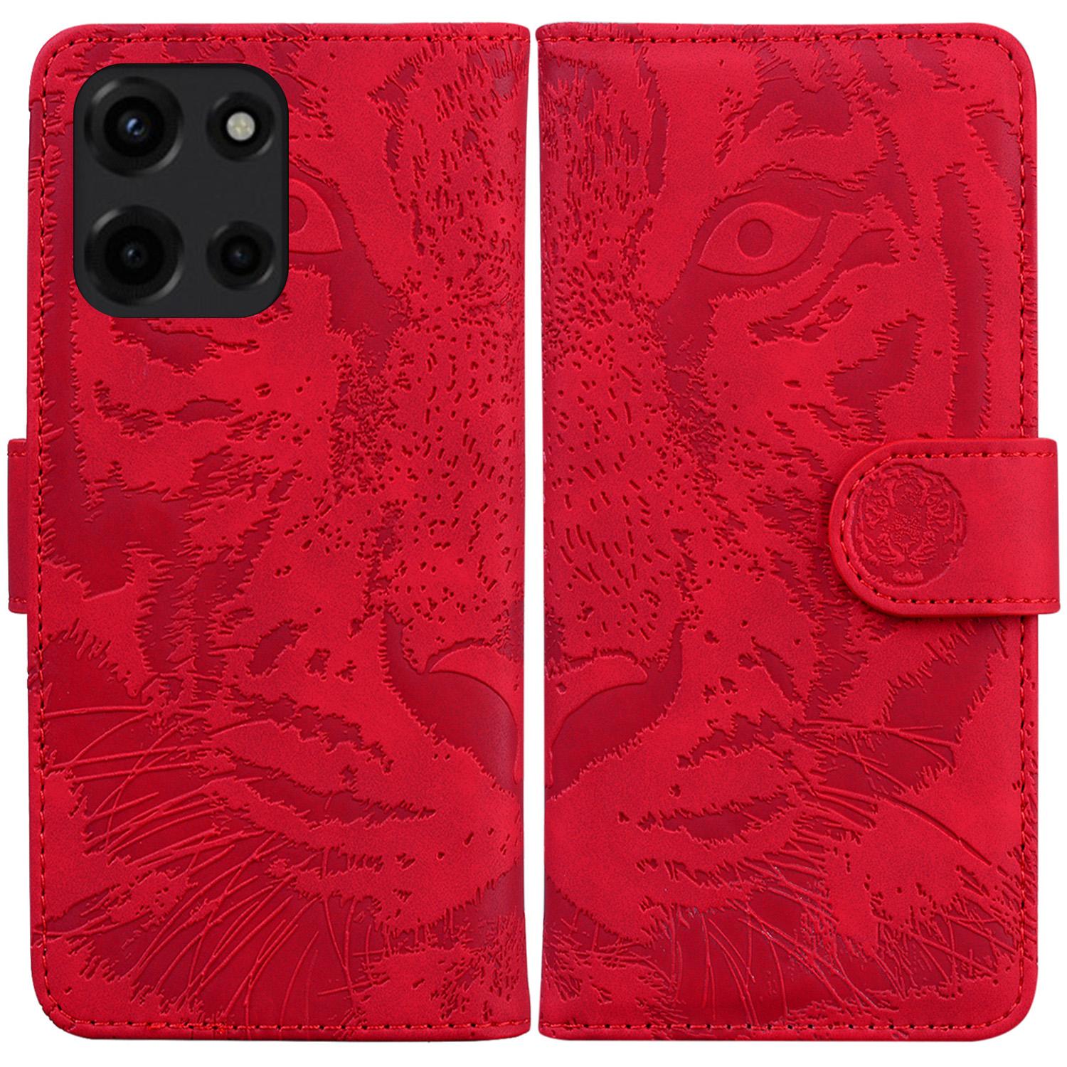 

Для Motorola Moto G 5G (2025) Чохол Гаманець Шкіряний з Тисненням Тигра F