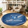 Round Rug Custom NameNSW Blues logo Pattern Non Slip Carpet Home Floor Decor