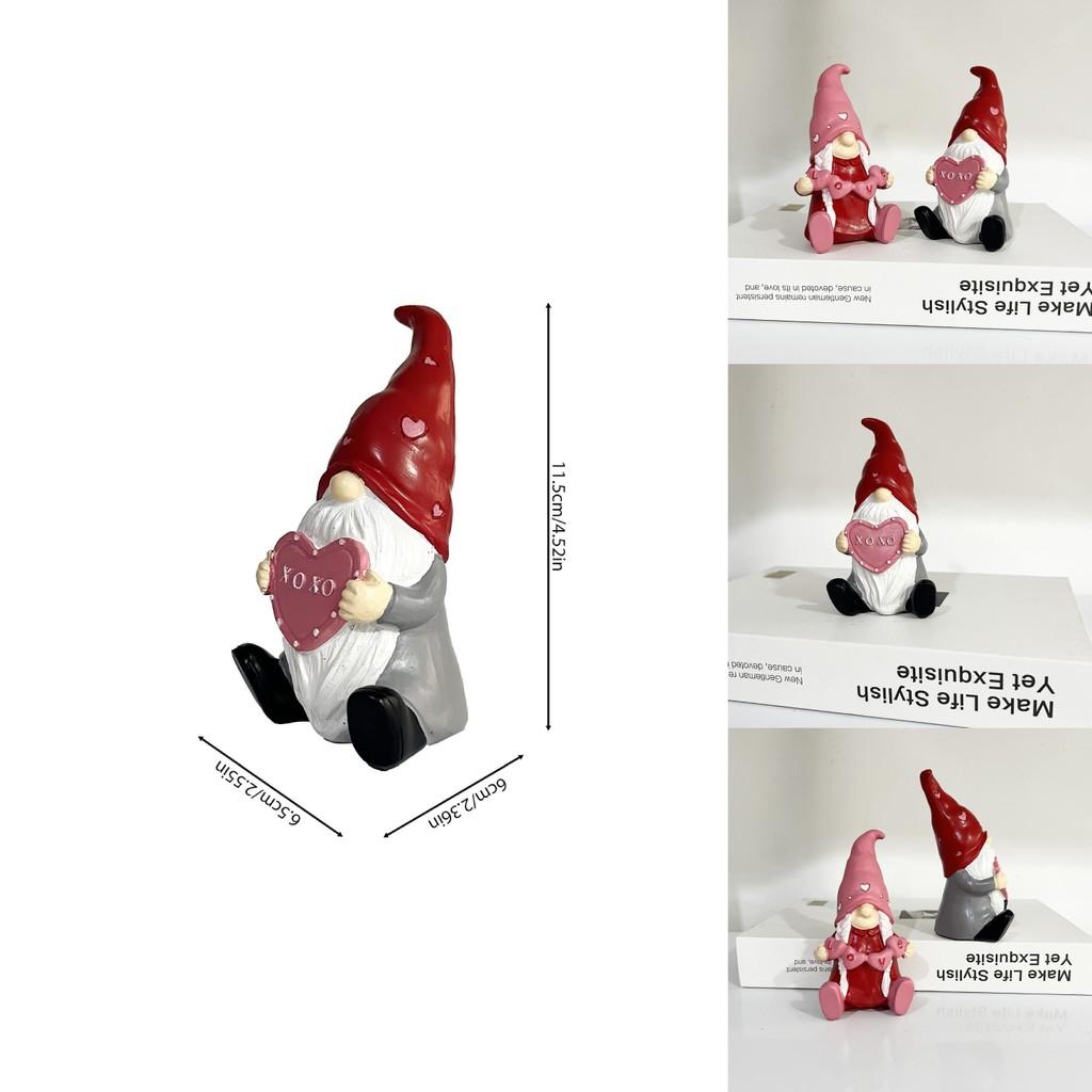 Charmante Harz-Gnom-Elfen-Figur, perfekt für Valentinstag und Feiertagsdekorationen