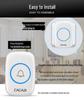 Smart Wireless Doorbell with Long-Range Remote Control, Compatible with EU, US, UK, and AU Plugs