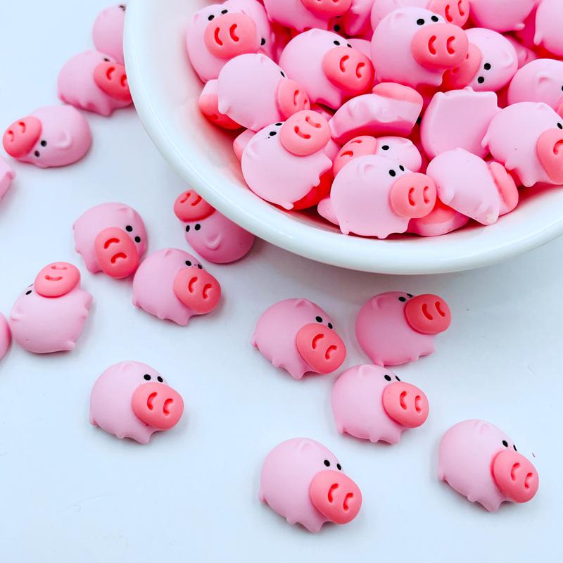 20 Sztuk Nowe Urocze Mini Kawaii Kreskówkowe Różowe Świnki Płaskie Cabochony Żywiczne Scrapbooking DIY Akcesoria do Wsuwek do Włosów Rzemiosło A81