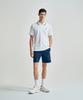 SERGIO TACCHINI M Collar-Pointed Zipper Neck Pique Short Sleeve Polo