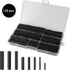 AIMOONSA 150 Pcs Black 2 Heat Shrink Tubing:1 — 8 Diameters (2–13 Mm)