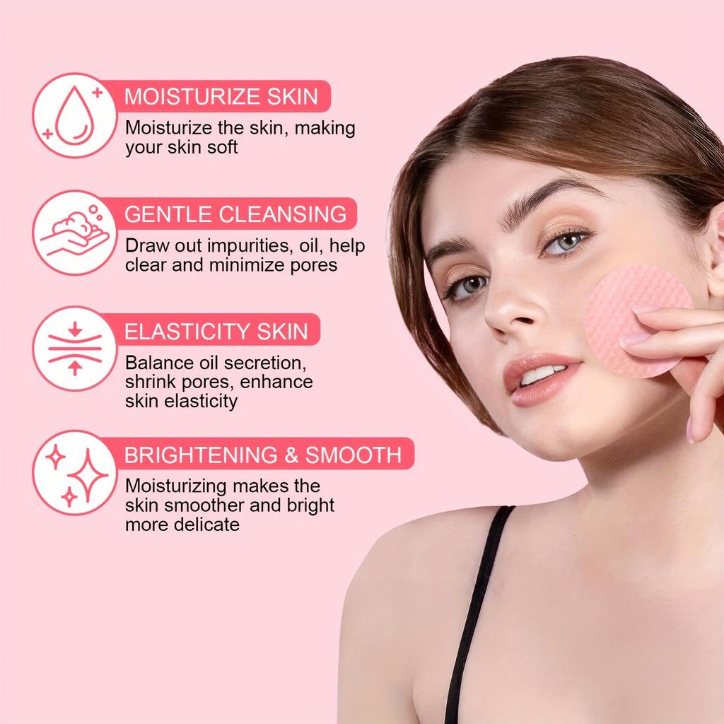 100 PADS Kollagen Gel Toner Pads - Porenreiniger, Reinigen und Spenden der Haut Feuchtigkeit, Tragbare Gesichtsreinigungstücher, Porenreinigung, Sanfte Formel