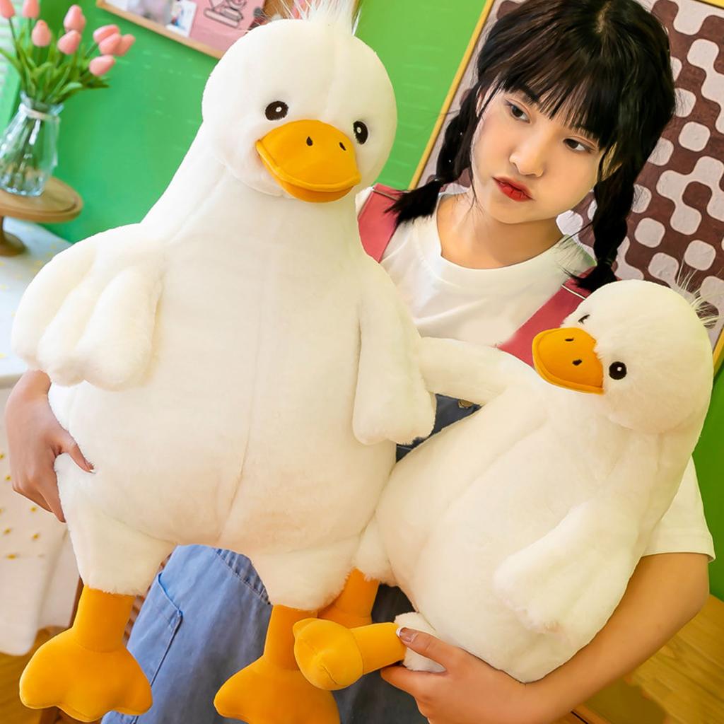 Duck Stuffed Animal Plush Doll Adorable Yellow Duck Shaped Soft Hugging Plush Doll for Girlfriend 17.7in 0.9 Lb