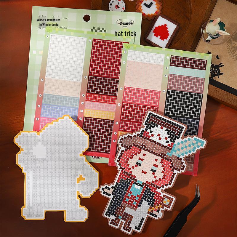 Wonderland Series Perler Beads Stickers Pack for DIY Journals & Collages - 4 Styles