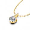 Gold Twist Round Cut Moissanite Pendant Necklace Certified Classic Jewelry for Women Engagement Wedding Gifts Wholesale