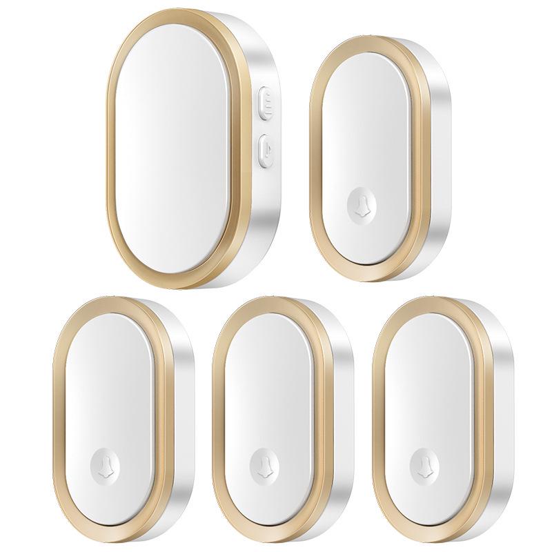 Smart Wireless Doorbell: Long-Distance Remote Control, Four-in-One Electronic Ding-Dong for Homes золотой