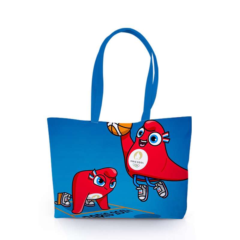 Paris 2024 Sports Competition Mascot Phryge Large Capacity Pu Material  Handbag